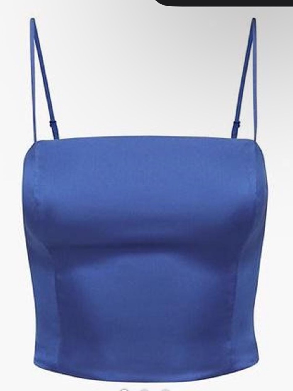 Sunday Best Royal Blue Spaghetti-Strap Crop Cami